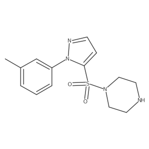 1-{[1-(3-methylphenyl)-1H-pyrazol-5-yl]sulfonyl}piperazine结构式