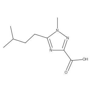 1-methyl-5-(3-methylbutyl)-1H-1,2,4-triazole-3-carboxylic acid结构式