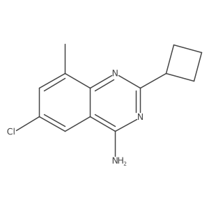 6-Chloro-2-cyclobutyl-8-methylquinazolin-4-amine结构式