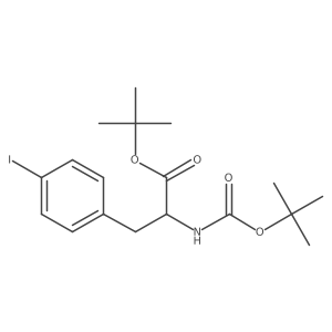 (S)-tert-butyl 2-((tert-butoxycarbonyl)amino)-3-(4-iodophenyl)propanoate结构式