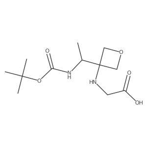 (R)-(3-(1-((tert-Butoxycarbonyl)amino)ethyl)oxetan-3-yl)glycine Structure
