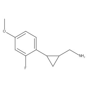 rac-[(1R,2R)-2-(2-fluoro-4-methoxyphenyl)cyclopropyl]methanamine Structure
