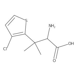 2-Amino-3-(3-chlorothiophen-2-yl)-3-methylbutanoic acid结构式