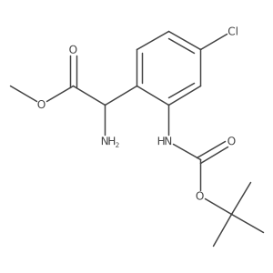 Methyl 2-amino-2-(2-{[(tert-butoxy)carbonyl]amino}-4-chlorophenyl)acetate结构式