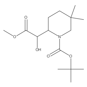 Tert-butyl 2-(1-hydroxy-2-methoxy-2-oxoethyl)-5,5-dimethylpiperidine-1-carboxylate Structure
