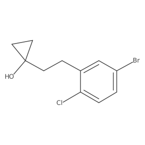 1-[2-(5-Bromo-2-chlorophenyl)ethyl]cyclopropan-1-ol Structure