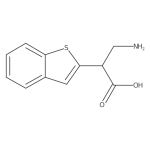 3-Amino-2-(1-benzothiophen-2-yl)propanoic acid结构式