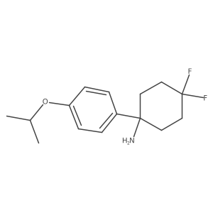 4,4-Difluoro-1-[4-(propan-2-yloxy)phenyl]cyclohexan-1-amine Structure