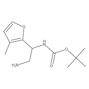 tert-butyl N-[2-amino-1-(3-methylfuran-2-yl)ethyl]carbamate Structure