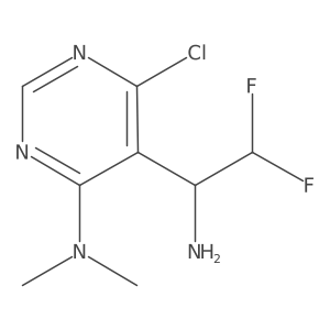 5-(1-amino-2,2-difluoroethyl)-6-chloro-N,N-dimethylpyrimidin-4-amine Structure