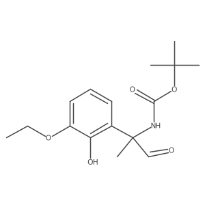 tert-butyl N-[2-(3-ethoxy-2-hydroxyphenyl)-1-oxopropan-2-yl]carbamate Structure