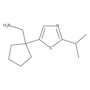 {1-[2-(Propan-2-yl)-1,3-thiazol-5-yl]cyclopentyl}methanamine结构式