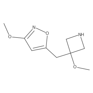 3-Methoxy-5-[(3-methoxyazetidin-3-yl)methyl]-1,2-oxazole结构式