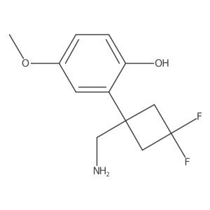 2-[1-(Aminomethyl)-3,3-difluorocyclobutyl]-4-methoxyphenol Structure