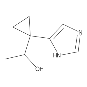 1-[1-(1H-imidazol-5-yl)cyclopropyl]ethan-1-ol结构式