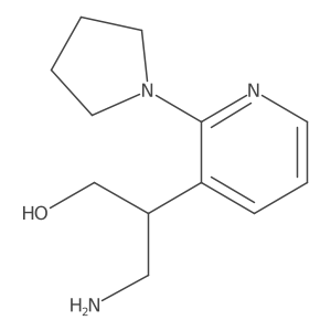 3-Amino-2-[2-(pyrrolidin-1-yl)pyridin-3-yl]propan-1-ol结构式