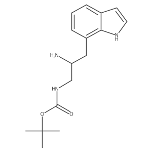 tert-butyl N-[2-amino-3-(1H-indol-7-yl)propyl]carbamate Structure