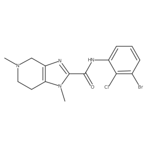 N-(3-bromo-2-chlorophenyl)-4,5,6,7-tetrahydro-1,5-dimethyl-1H-Imidazo[4,5-c]pyridine-2-carboxamide结构式