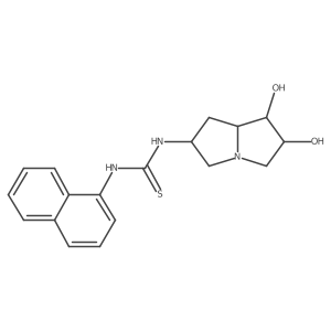 3-[(2S,6R,7S,7aS)-6,7-dihydroxy-hexahydro-1H-pyrrolizin-2-yl]-1-(naphthalen-1-yl)thiourea结构式