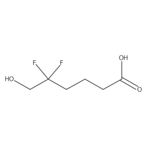 5,5-Difluoro-6-hydroxyhexanoic acid Structure