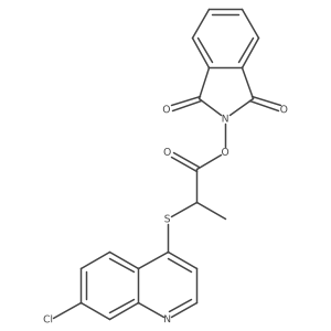 1,3-dioxo-2,3-dihydro-1H-isoindol-2-yl 2-[(7-chloroquinolin-4-yl)sulfanyl]propanoate Structure