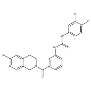 1-[3-(3-Chloro-6,8-dihydro-5H-pyrido[3,4-c]pyridazine-7-carbonyl)phenyl]-3-(3,4-dichlorophenyl)urea结构式