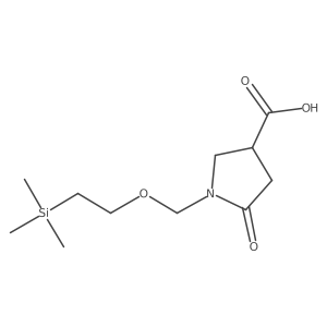 5-Oxo-1-(2-trimethylsilylethoxymethyl)pyrrolidine-3-carboxylic acid结构式