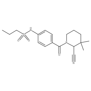 N-[4-(2-Cyano-3,3-dimethylpiperidine-1-carbonyl)phenyl]propane-1-sulfonamide Structure