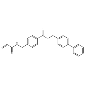 N-[(4-Phenylphenyl)methyl]-4-[(prop-2-enoylamino)methyl]benzamide结构式