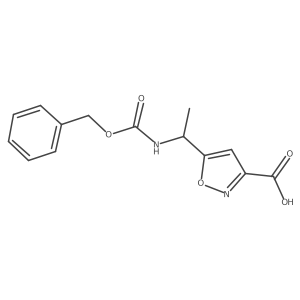 5-(1-{[(Benzyloxy)carbonyl]amino}ethyl)-1,2-oxazole-3-carboxylic acid结构式
