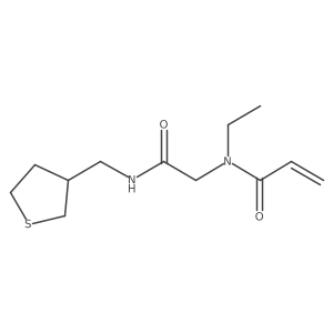 N-ethyl-N-({[(thiolan-3-yl)methyl]carbamoyl}methyl)prop-2-enamide结构式