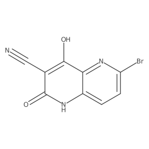 6-Bromo-1,2-dihydro-4-hydroxy-2-oxo-1,5-naphthyridine-3-carbonitrile结构式