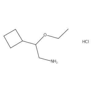 2-Cyclobutyl-2-ethoxyethanamine;hydrochloride结构式
