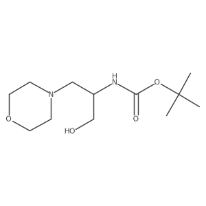 tert-butyl N-[1-hydroxy-3-(morpholin-4-yl)propan-2-yl]carbamate结构式