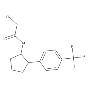 2-Chloro-N-[2-[4-(trifluoromethyl)phenyl]cyclopentyl]acetamide Structure
