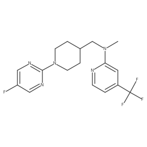 N-{[1-(5-fluoropyrimidin-2-yl)piperidin-4-yl]methyl}-N-methyl-4-(trifluoromethyl)pyridin-2-amine Structure