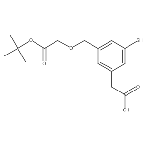 2-(3-{[2-(Tert-butoxy)-2-oxoethoxy]methyl}-5-sulfanylphenyl)acetic acid Structure