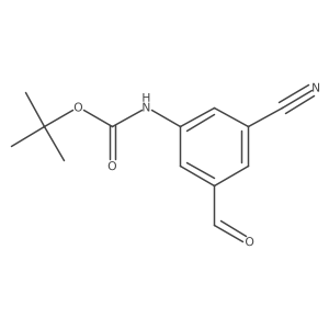 tert-Butyl (3-cyano-5-formylphenyl)carbamate Structure