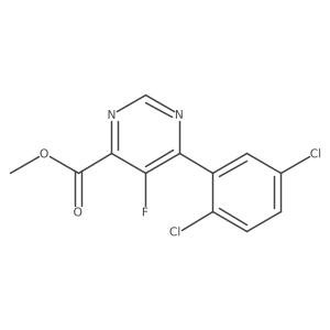Methyl 6-(2,5-dichlorophenyl)-5-fluoropyrimidine-4-carboxylate结构式
