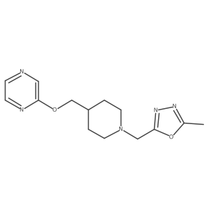 2-({1-[(5-Methyl-1,3,4-oxadiazol-2-yl)methyl]piperidin-4-yl}methoxy)pyrazine结构式