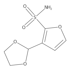3-(1,3-Dioxolan-2-yl)furan-2-sulfonamide结构式