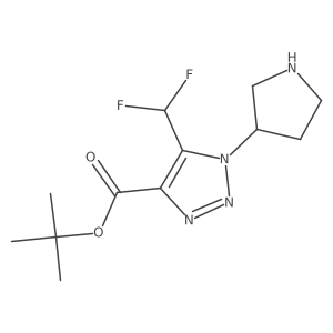 tert-butyl 5-(difluoromethyl)-1-(pyrrolidin-3-yl)-1H-1,2,3-triazole-4-carboxylate Structure