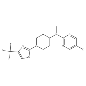 5-chloro-N-methyl-N-{1-[4-(trifluoromethyl)-1,3-thiazol-2-yl]piperidin-4-yl}pyrimidin-2-amine Structure