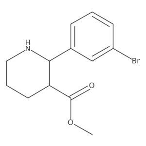 Methyl (2R,3S)-2-(3-bromophenyl)piperidine-3-carboxylate Structure