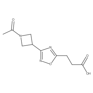 3-[3-(1-Acetylazetidin-3-yl)-1,2,4-oxadiazol-5-yl]propanoic acid Structure