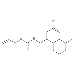 4-(allyloxycarbonylamino)-3-(3-methylcyclohexyl)butanoic acid Structure