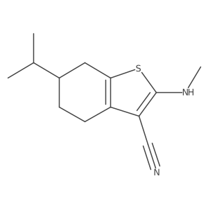 2-(Methylamino)-6-(propan-2-yl)-4,5,6,7-tetrahydro-1-benzothiophene-3-carbonitrile Structure