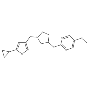 2-({1-[(5-Cyclopropyl-1,2-oxazol-3-yl)methyl]pyrrolidin-3-yl}oxy)-5-methoxypyrimidine结构式