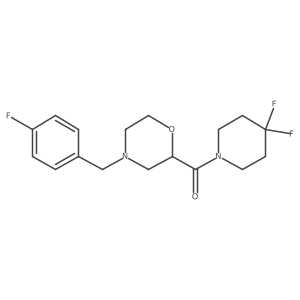 2-(4,4-Difluoropiperidine-1-carbonyl)-4-[(4-fluorophenyl)methyl]morpholine结构式
