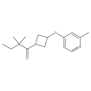 2,2-Dimethyl-1-{3-[(2-methylpyridin-4-yl)oxy]azetidin-1-yl}butan-1-one结构式